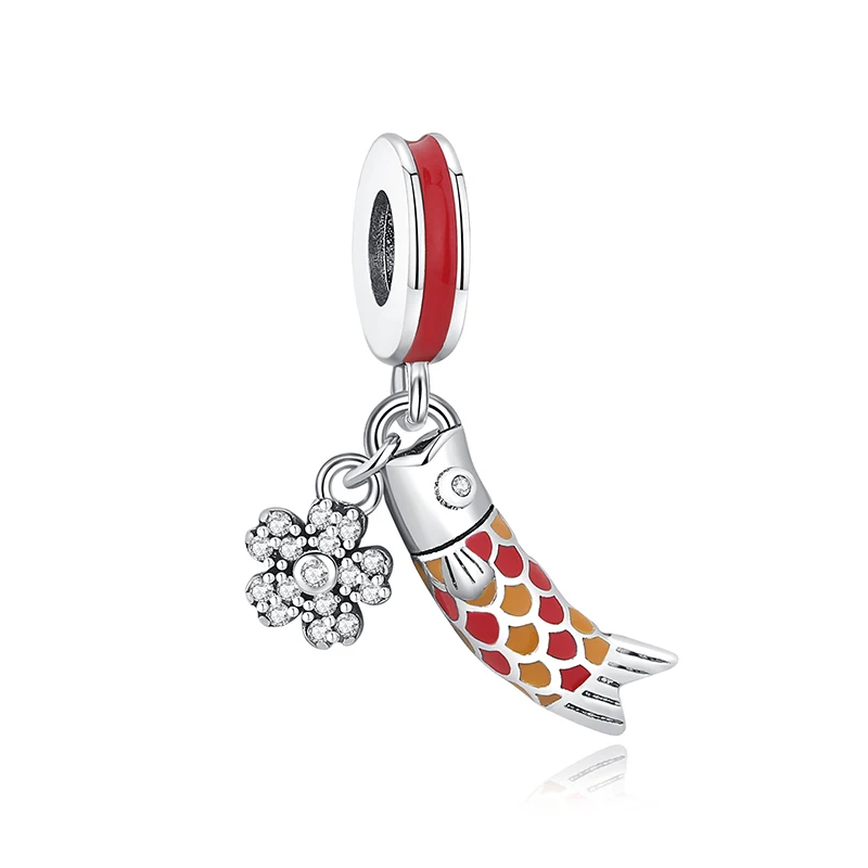 Zawieszka charms srebro 925 kot szczęścia 32