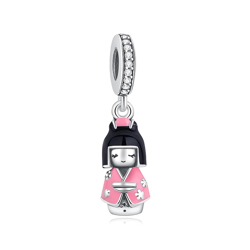 Zawieszka charms srebro 925 kot szczęścia 38