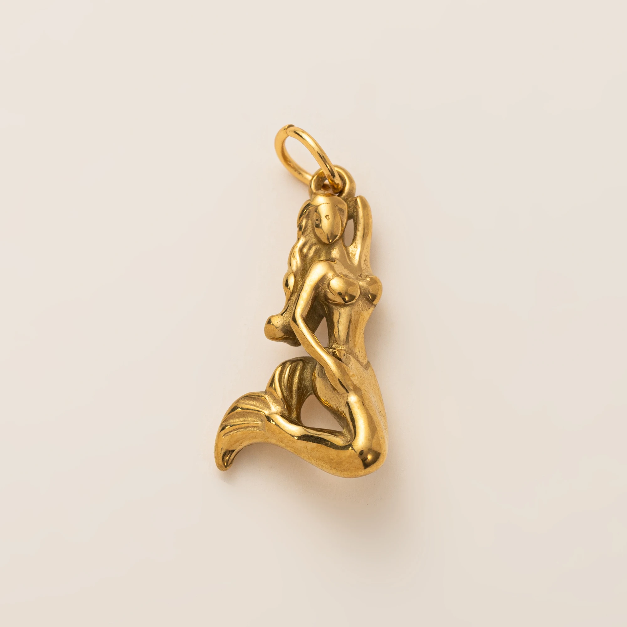 Zawieszka ze stali nierdzewnej pozłacana - seria zwierzęca Mermaid