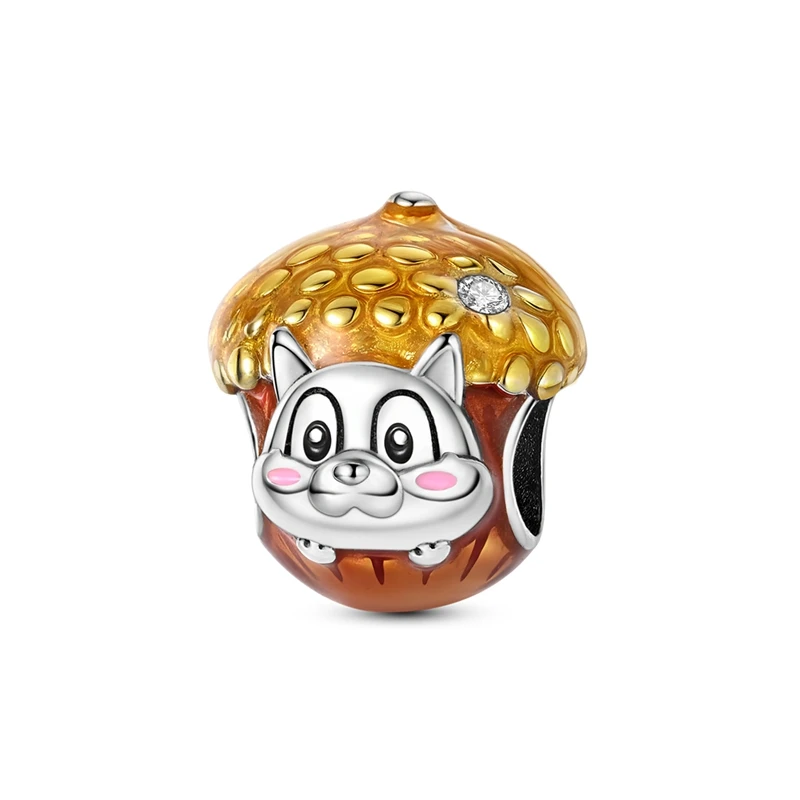 Zawieszki charms ze srebra 925 - słońce, leopard, cyrkonia Kolorowy