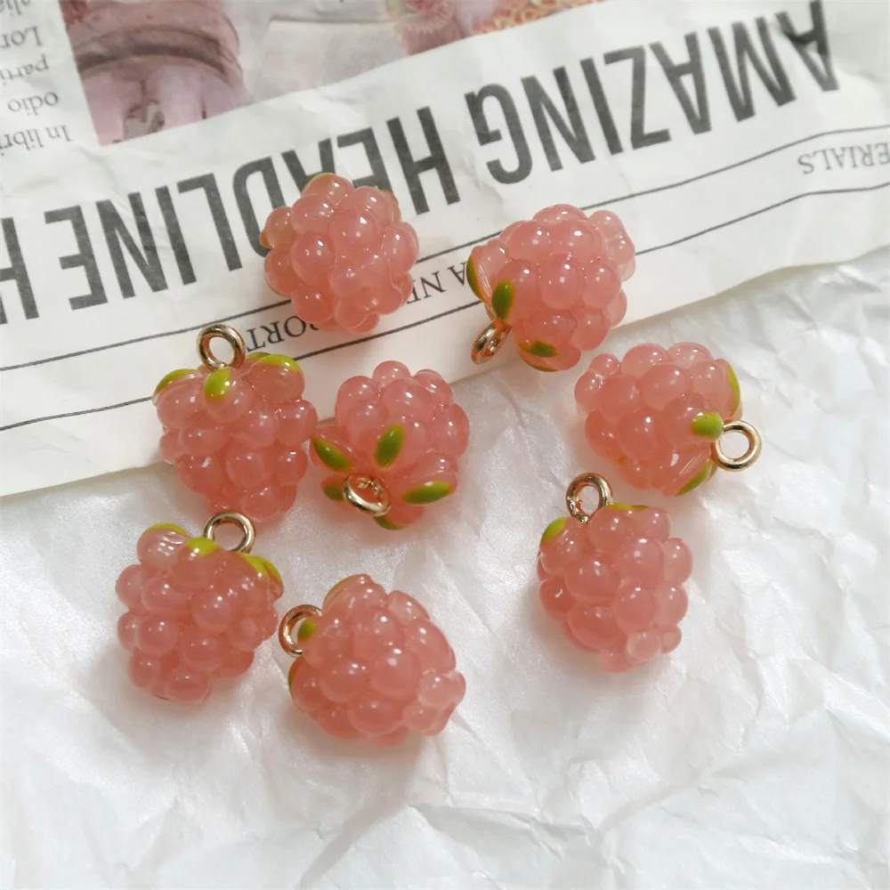 Żywiczne zawieszki 3D w kształcie winogron do biżuterii DIY Brązowy