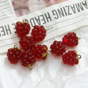 Żywiczne zawieszki 3D w kształcie winogron do biżuterii DIY Pomarańczowy