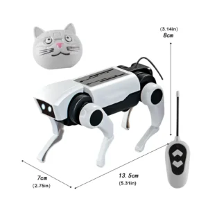 Zdalnie sterowany robot pies RC do samodzielnego montażu dla dzieci Jasnoszary
