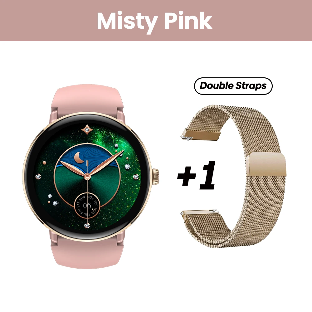Zeblaze Lily 2 Smartwatch Damski AMOLED z Rozmowami Bluetooth Różowy