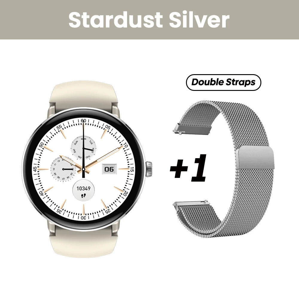 Zeblaze Lily 2 Smartwatch Damski AMOLED z Rozmowami Bluetooth Srebrny