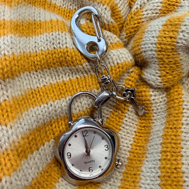 Zegarek kieszonkowy na łańcuszku steampunk vintage brelok Ciemny żółty