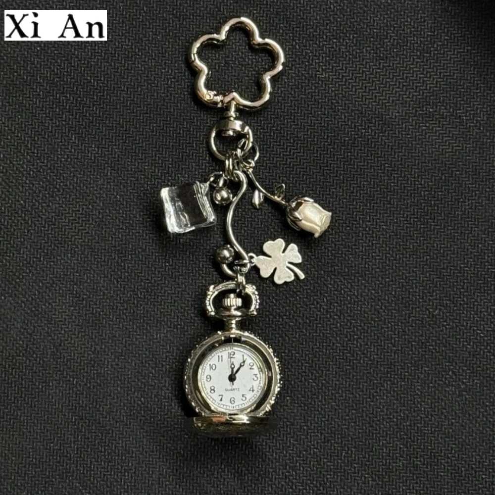 Zegarek kieszonkowy na łańcuszku steampunk vintage brelok Pomarańczowy