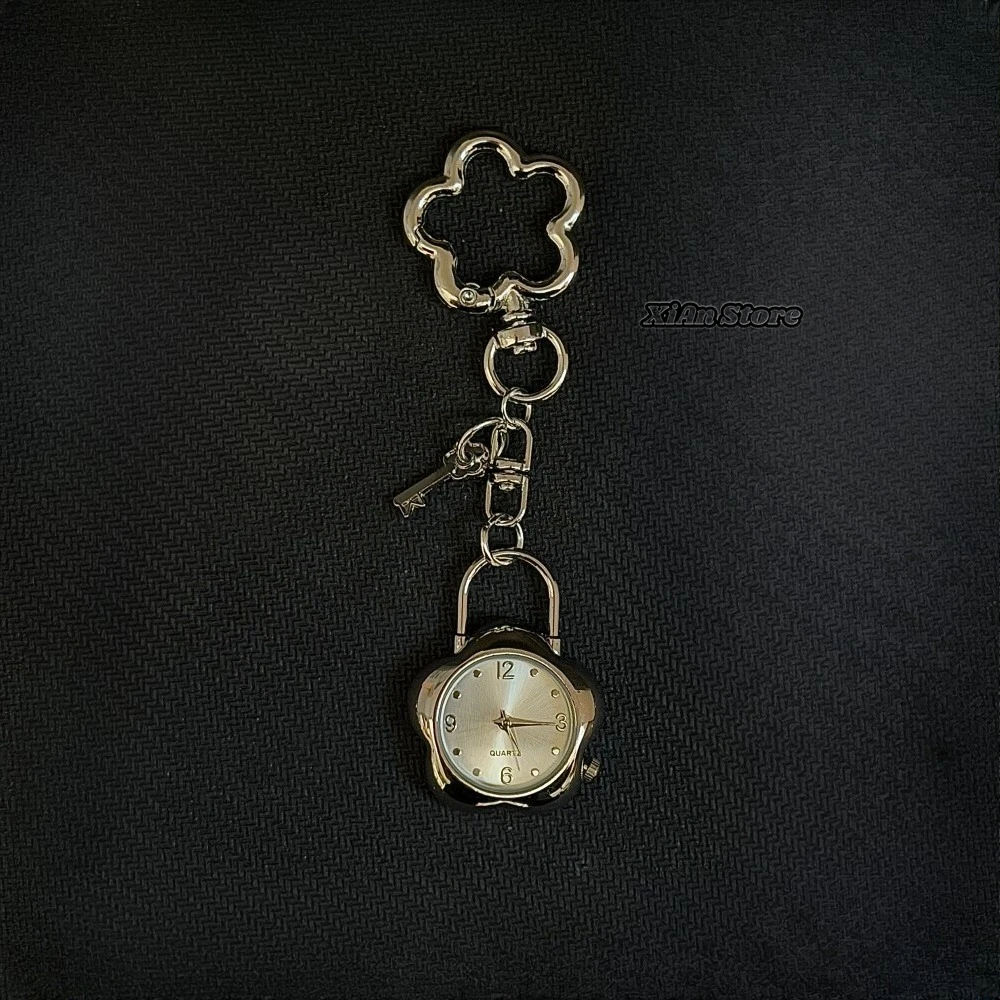 Zegarek kieszonkowy na łańcuszku steampunk vintage brelok świecąca zieleń