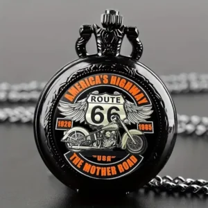 Zegarek kieszonkowy Route 66 z mechanizmem kwarcowym Czarny