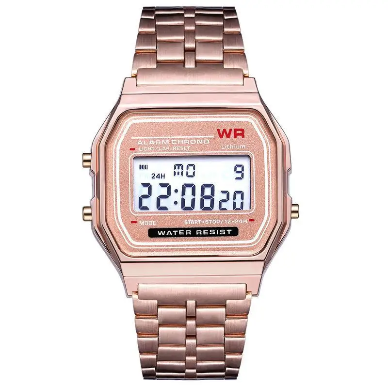 Zegarek LED cyfrowy unisex w stylu militarnym Róża