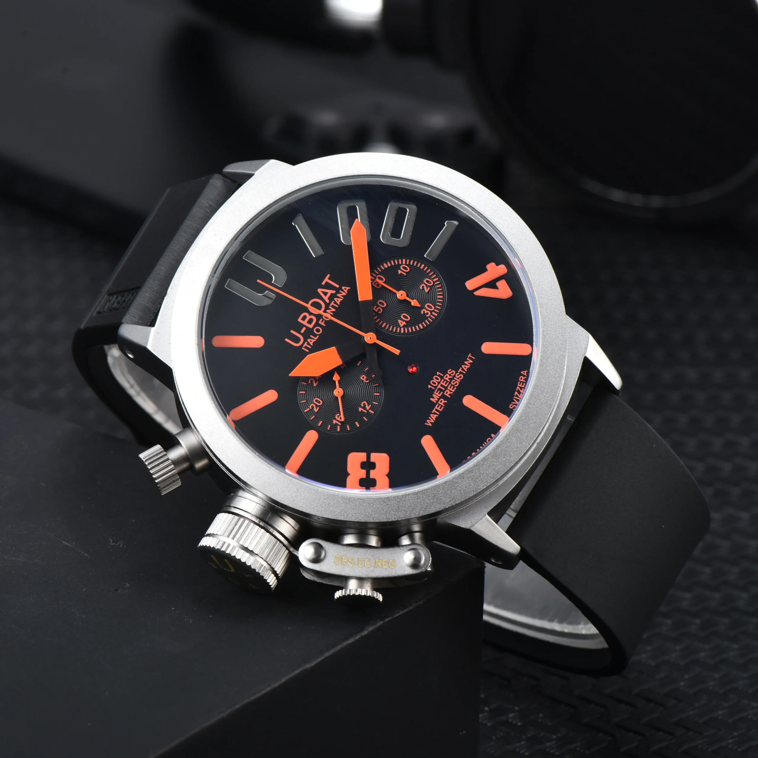 Zegarek męski chronograf U-BOAT – pasek silikonowy 44 mm No box 01