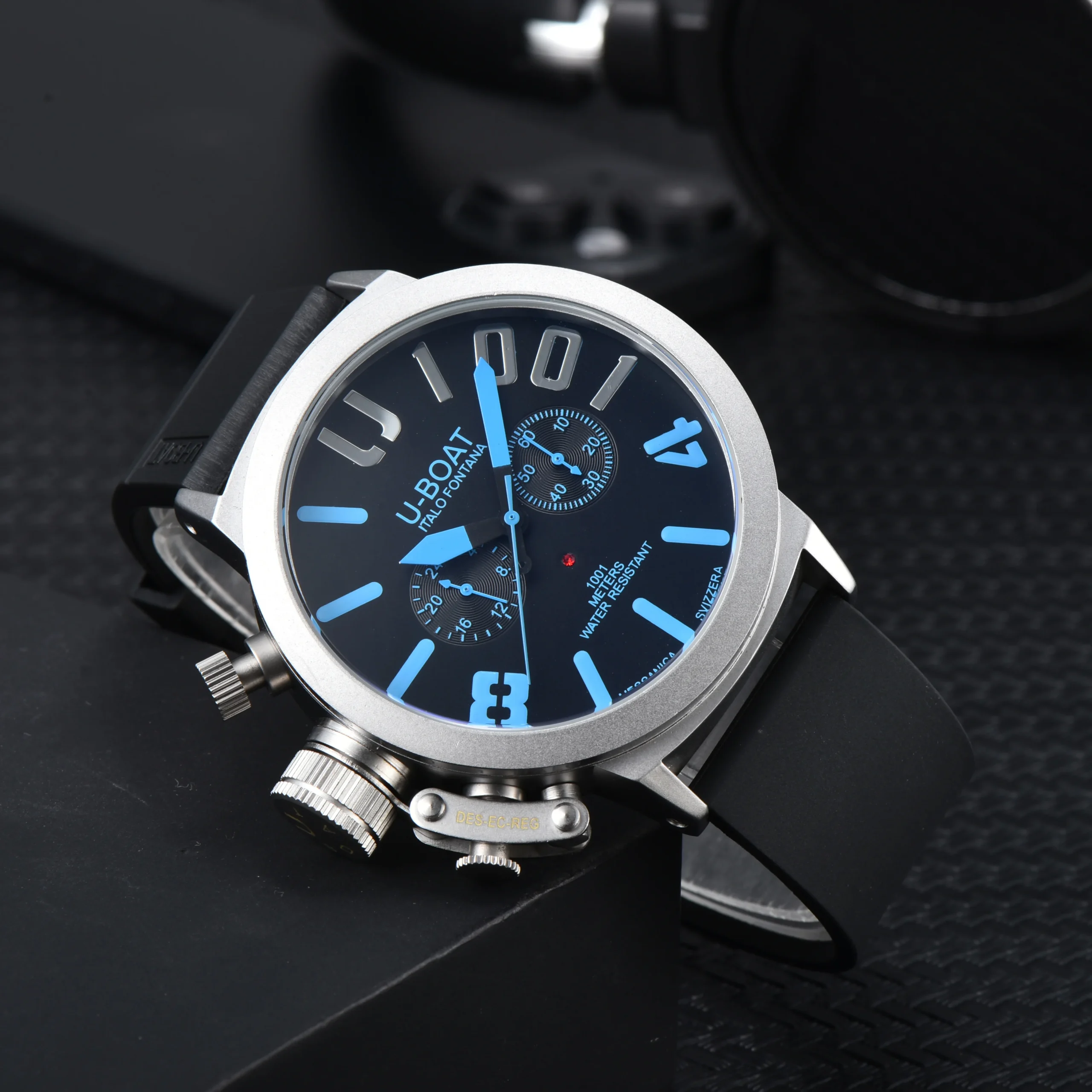 Zegarek męski chronograf U-BOAT – pasek silikonowy 44 mm No box 02