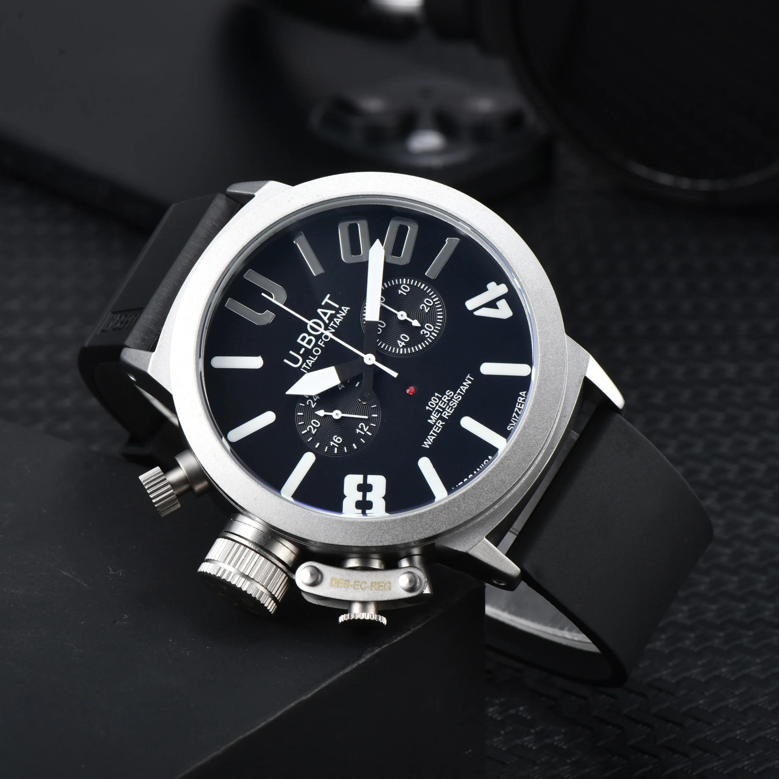 Zegarek męski chronograf U-BOAT – pasek silikonowy 44 mm No box 05