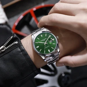 Zegarek męski CHRONOS kwarcowy ze stali z datownikiem i podświetleniem Ch0801lv