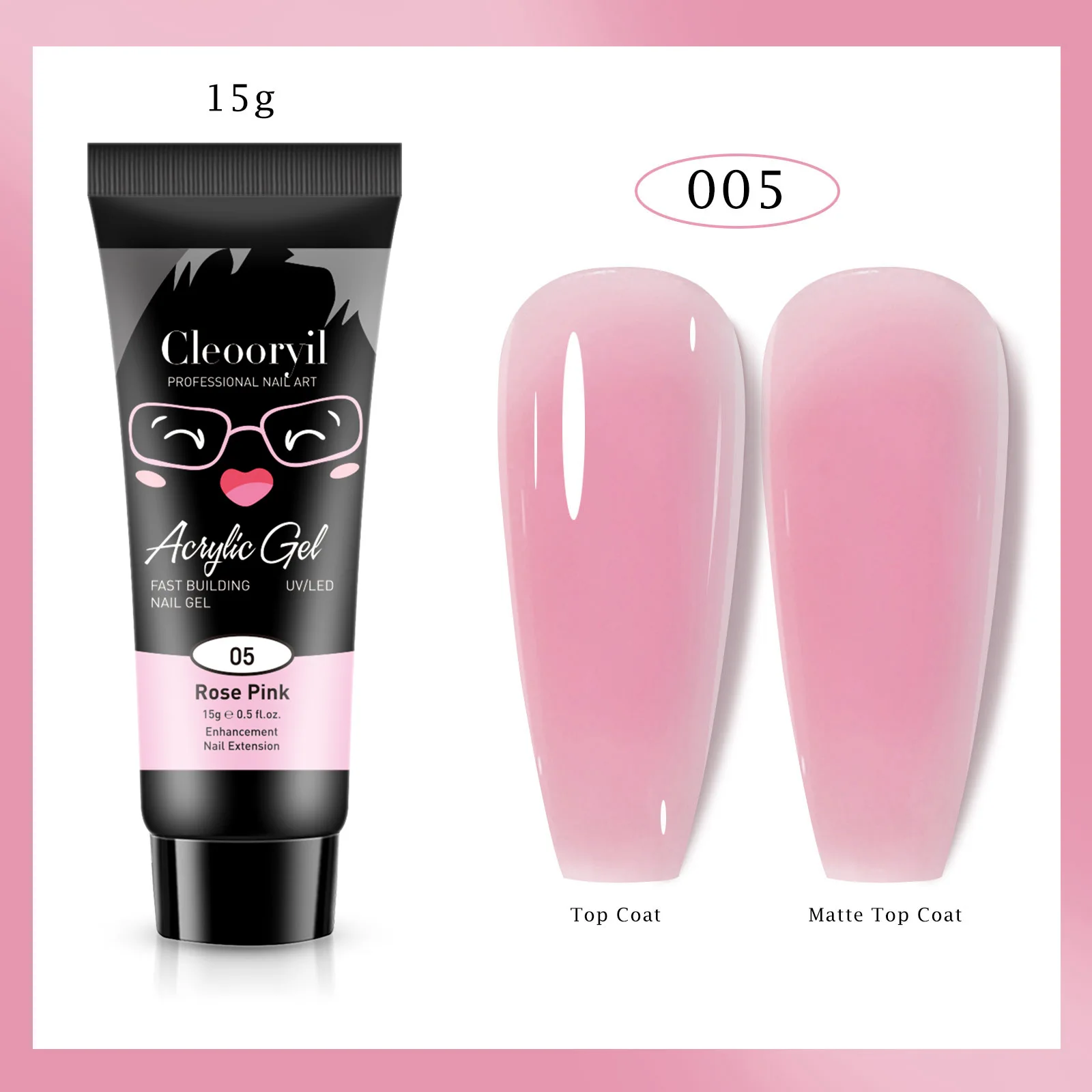 Żel akrylowy poli gel do przedłużania paznokci 15 ml 05