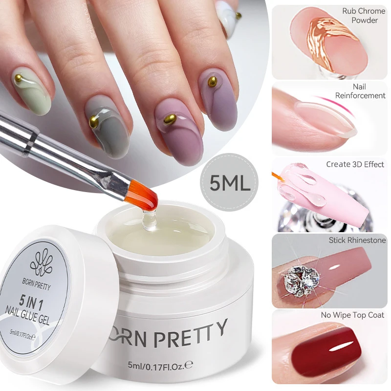 Żel budujący Born Pretty 15 ml – do przedłużania paznokci 5ml 5in1 glue