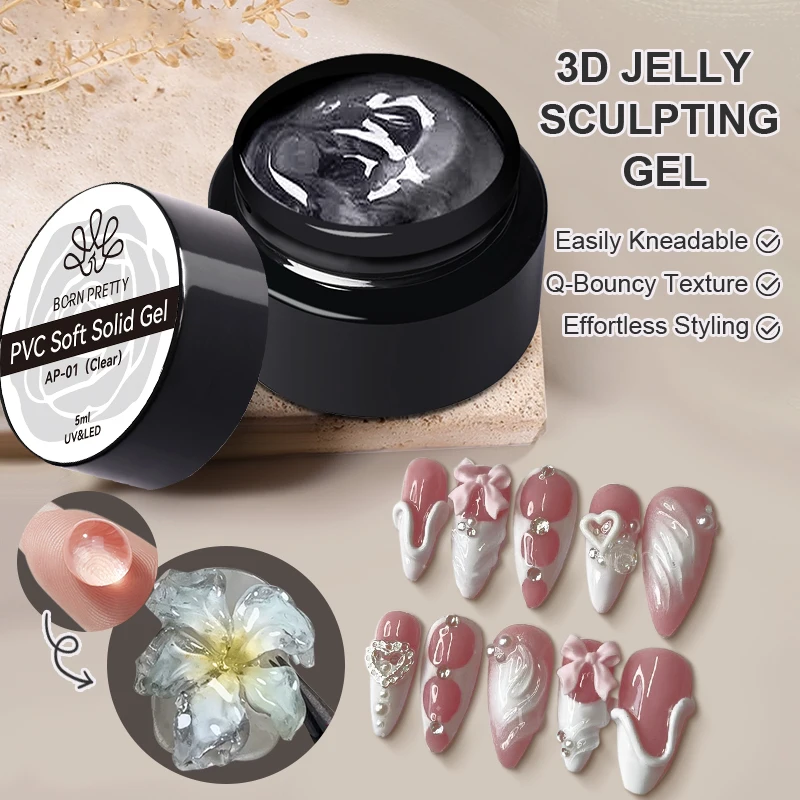 Żel budujący Born Pretty 15 ml – do przedłużania paznokci Clear sculpted gel