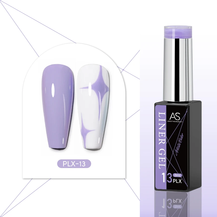 Żelowy lakier do zdobień - cienka linia, 24 kolory do nail artu Plx 13