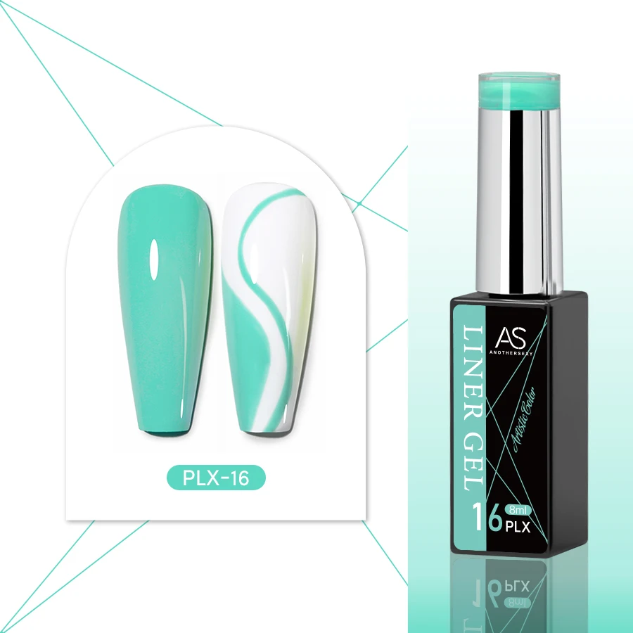 Żelowy lakier do zdobień – cienka linia, 24 kolory do nail artu Plx 16