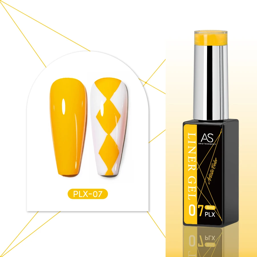 Żelowy lakier do zdobień - cienka linia, 24 kolory do nail artu Plx 7