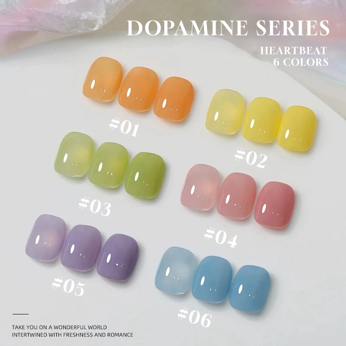Żelowy Lakier do Paznokci Macaron Candy Jelly 12 ml Beżowy