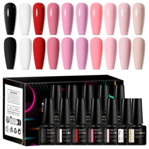 Zestaw 12 lakierów hybrydowych Macaron 7 ml z pudełkiem Melony