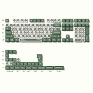 Zestaw 136 keycapów PBT Double Shot z podświetleniem Zielony