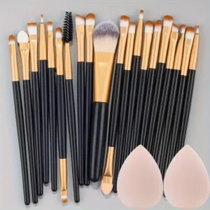 Zestaw 20 pędzli do makijażu z gąbką beauty blender 20bg g