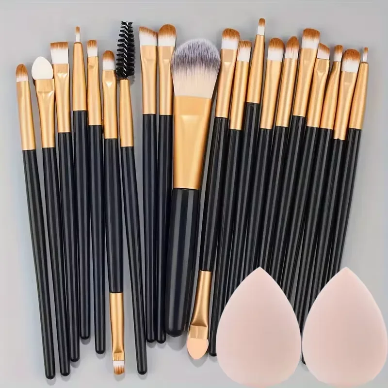 Zestaw 20 pędzli do makijażu z gąbką beauty blender 20bg g