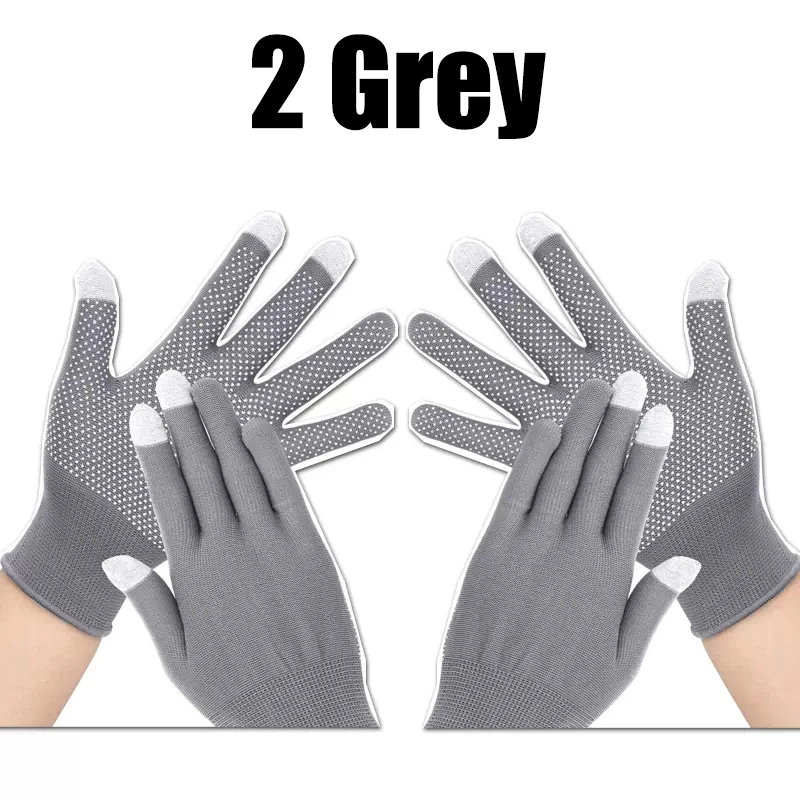 Zestaw 5 par antypoślizgowych rękawiczek do jazdy z ochroną UV Khaki