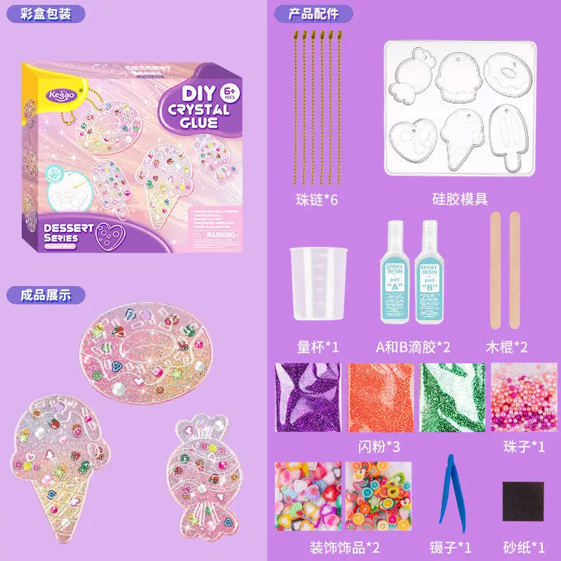 Zestaw DIY do robienia slime kryształowego dla dzieci Biały