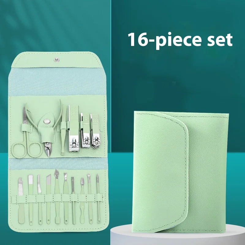 Zestaw do manicure 16 elementów w etui z cążkami Piece set