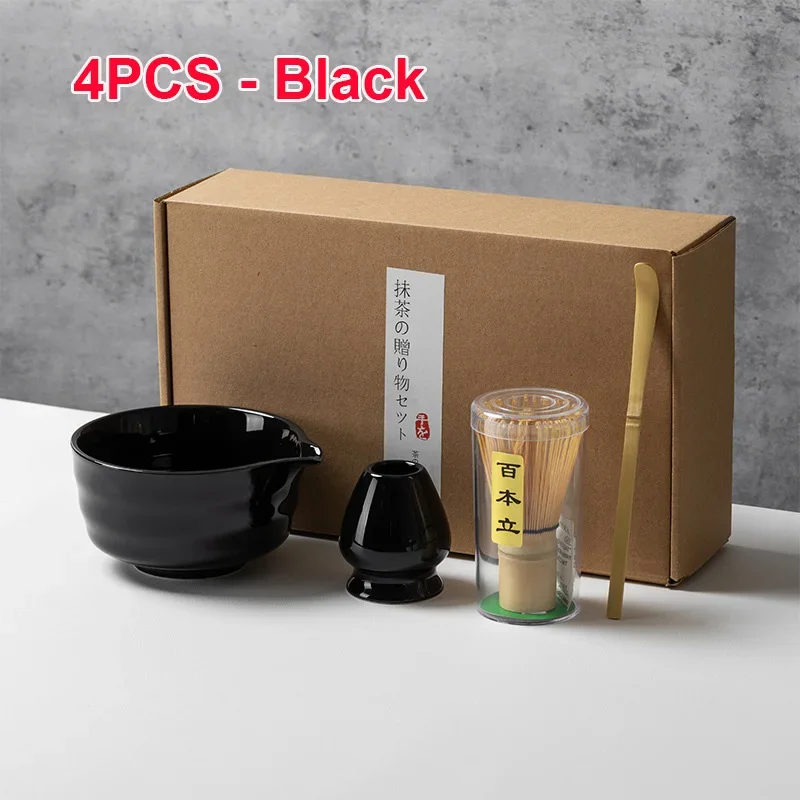 Zestaw do matcha bambusowa trzepaczka i ceramiczna miska Khaki