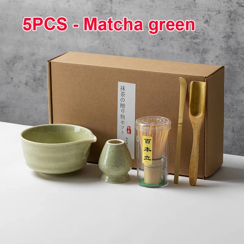 Zestaw do matcha bambusowa trzepaczka i ceramiczna miska Ciemny szary