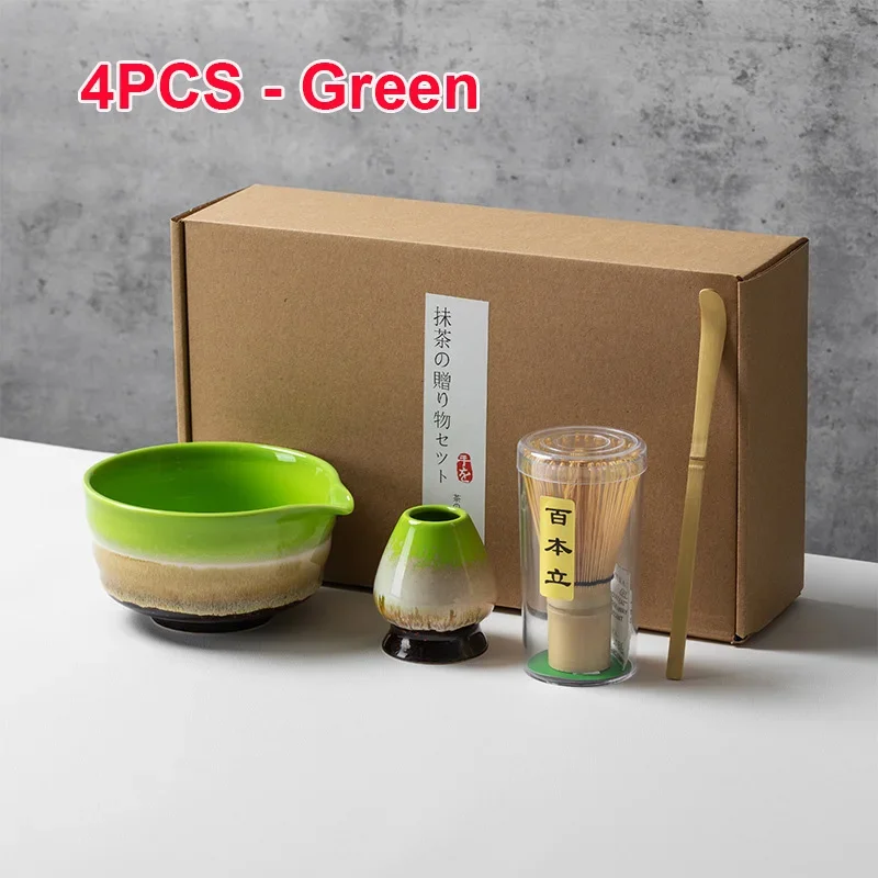 Zestaw do matcha bambusowa trzepaczka i ceramiczna miska Jasnoszary