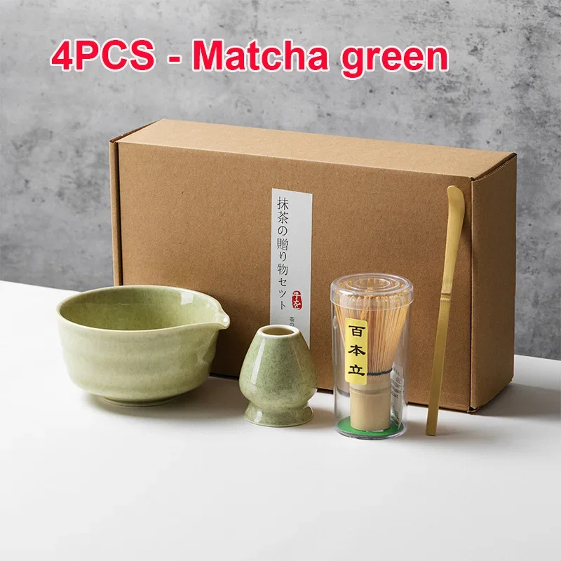 Zestaw do matcha bambusowa trzepaczka i ceramiczna miska Matowy