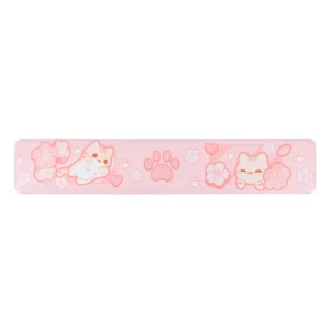 Zestaw gamingowy Sakura Cat — podkładka na biurko z podpórką pod nadgarstek Różowy