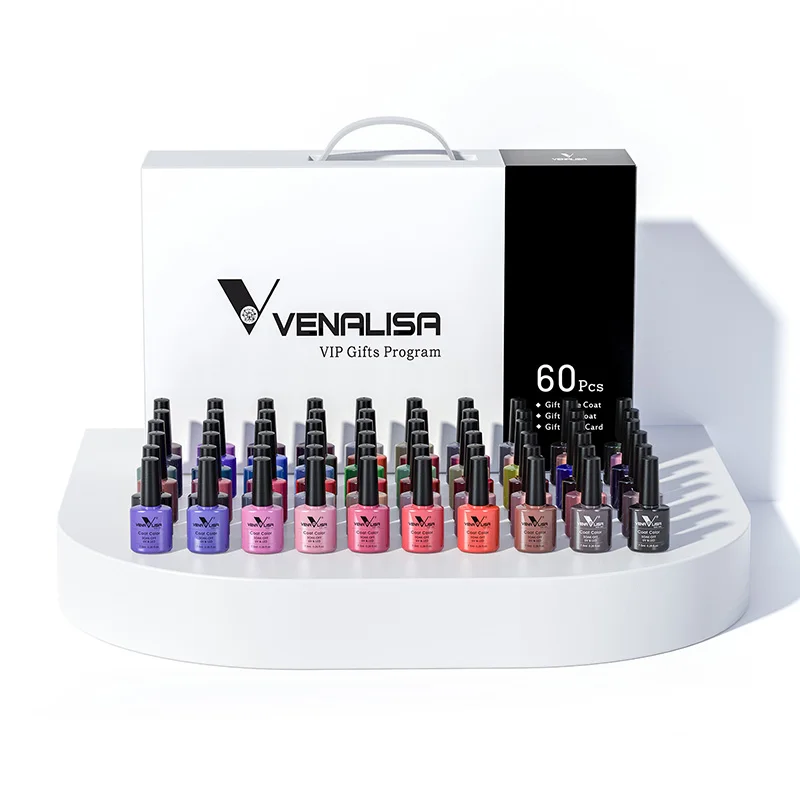 Zestaw lakierów hybrydowych VENALISA HEMA Free w walizce Vip 60 color