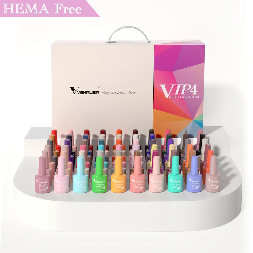 Zestaw lakierów hybrydowych VENALISA HEMA Free w walizce Vip4 hema free