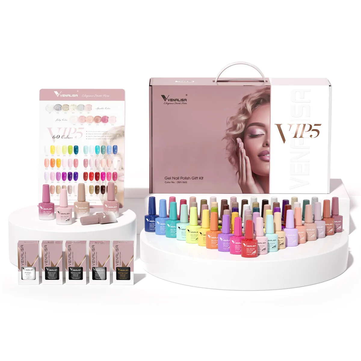 Zestaw lakierów hybrydowych VENALISA HEMA Free w walizce Vip5 hema free