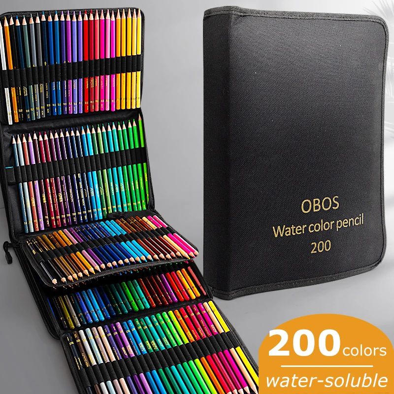 Zestaw kredek akwarelowych z etui 48-200 sztuk Niebieski