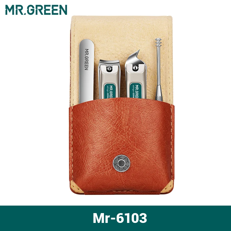 Zestaw do manicure MR.GREEN w etui ze stali nierdzewnej Mr 6103