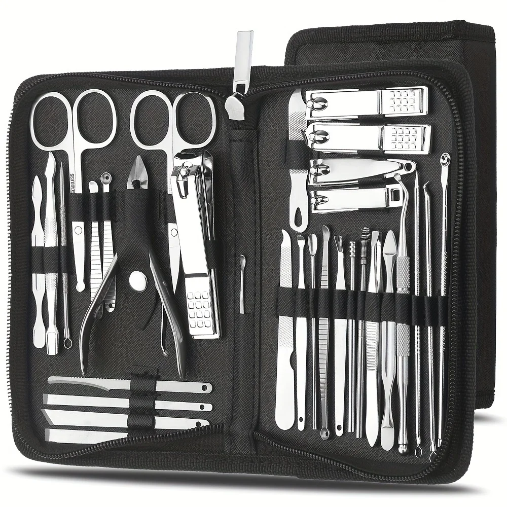 Zestaw do manicure i pedicure 32 elementy w etui Silvery