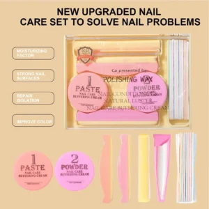 Zestaw do manicure puderowego - wzmacniacz paznokci do podróży Uniwersalny