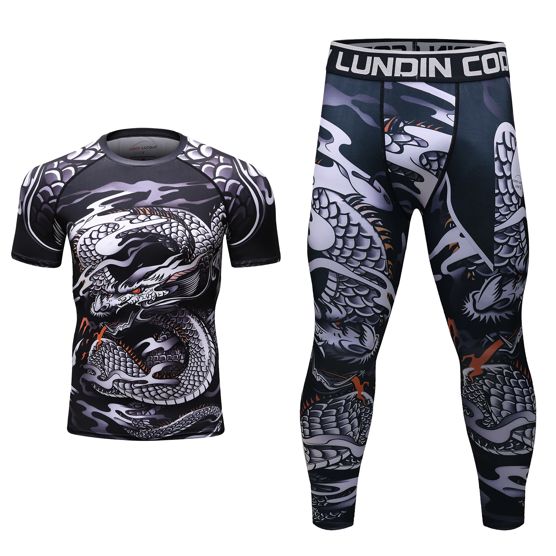 Zestaw do MMA rashguard i spodenki do BJJ i grapplingu 2 in 1short set