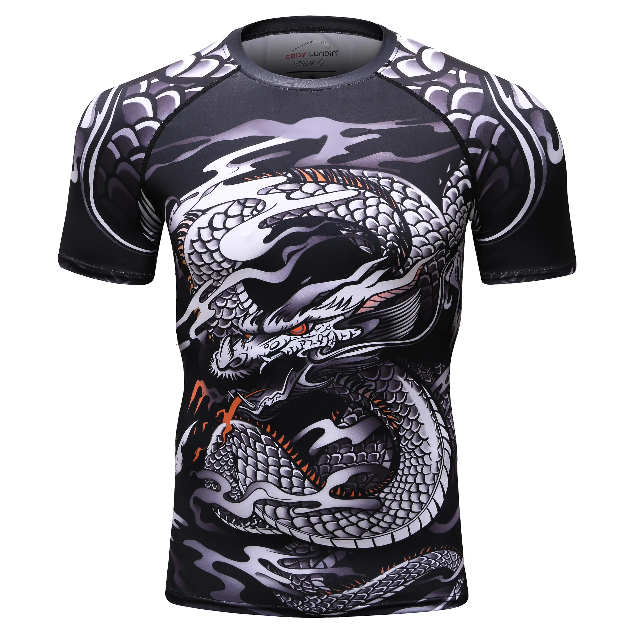 Zestaw do MMA rashguard i spodenki do BJJ i grapplingu Short sleeve t shirt