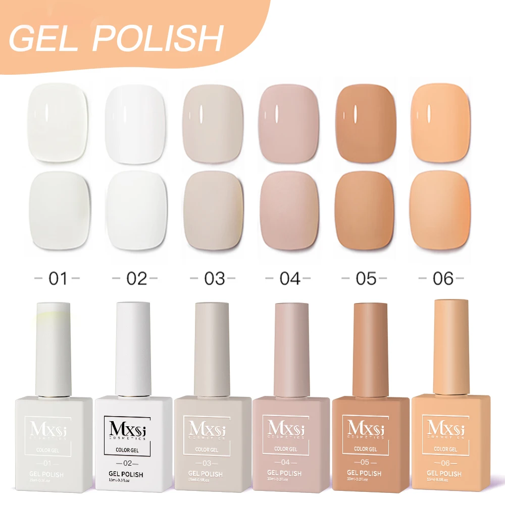 Zestaw do nail art żelowego DIY 6 sztuk UV LED — półtrwały manicure Czarny