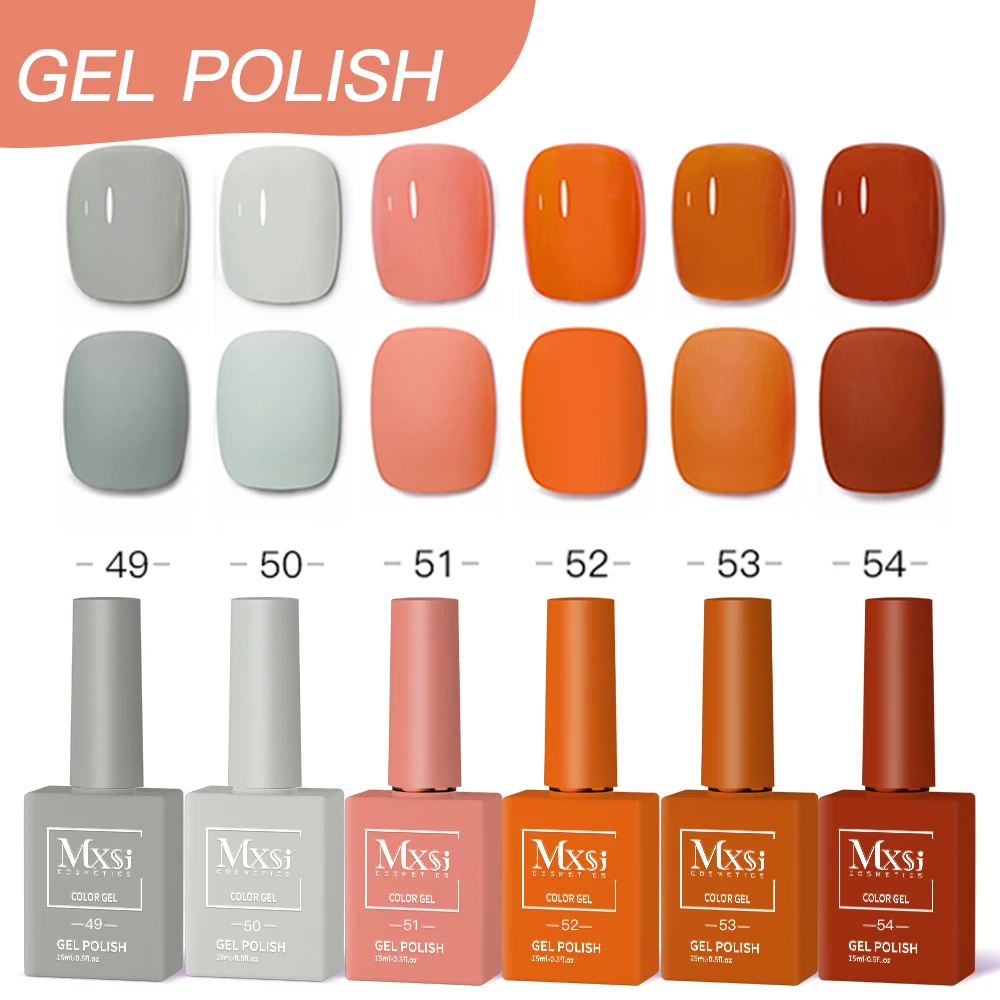 Zestaw do nail art żelowego DIY 6 sztuk UV LED — półtrwały manicure Fioletowy