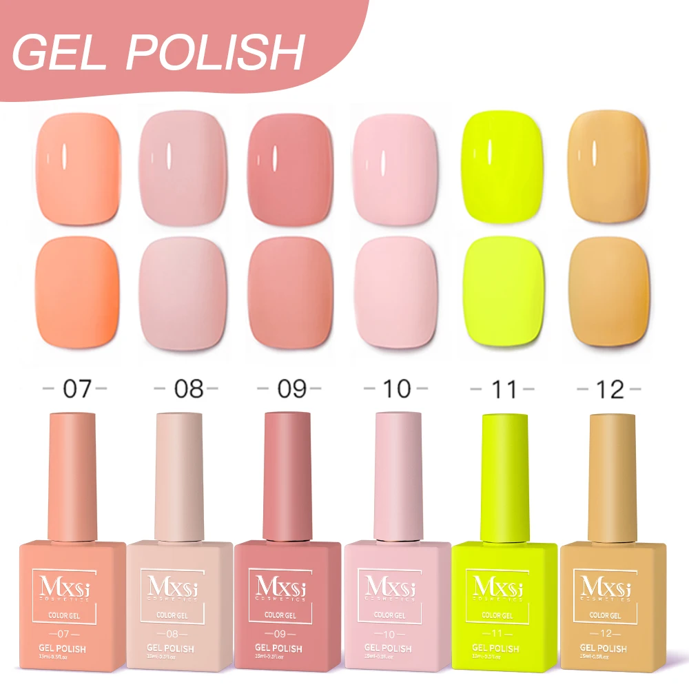 Zestaw do nail art żelowego DIY 6 sztuk UV LED — półtrwały manicure Zielony