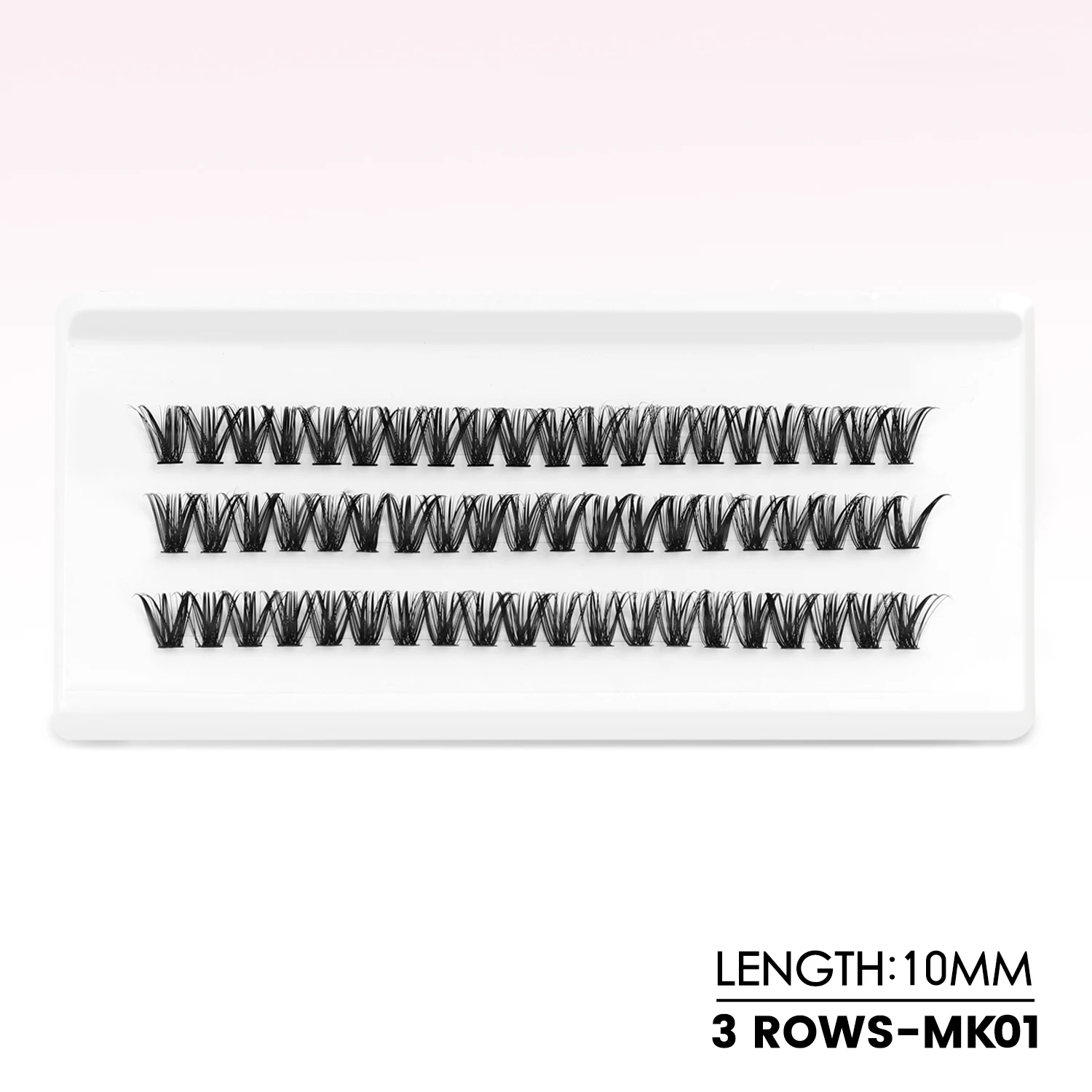 Zestaw do nakładania rzęs WOSHEER — kępki cat eye z klejem Czerwony